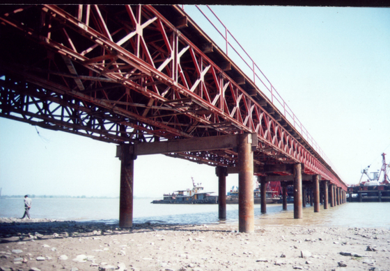 Estructura de acero de la anchura los 4.2m Bailey Bridge Tracked Load 60t para los militares